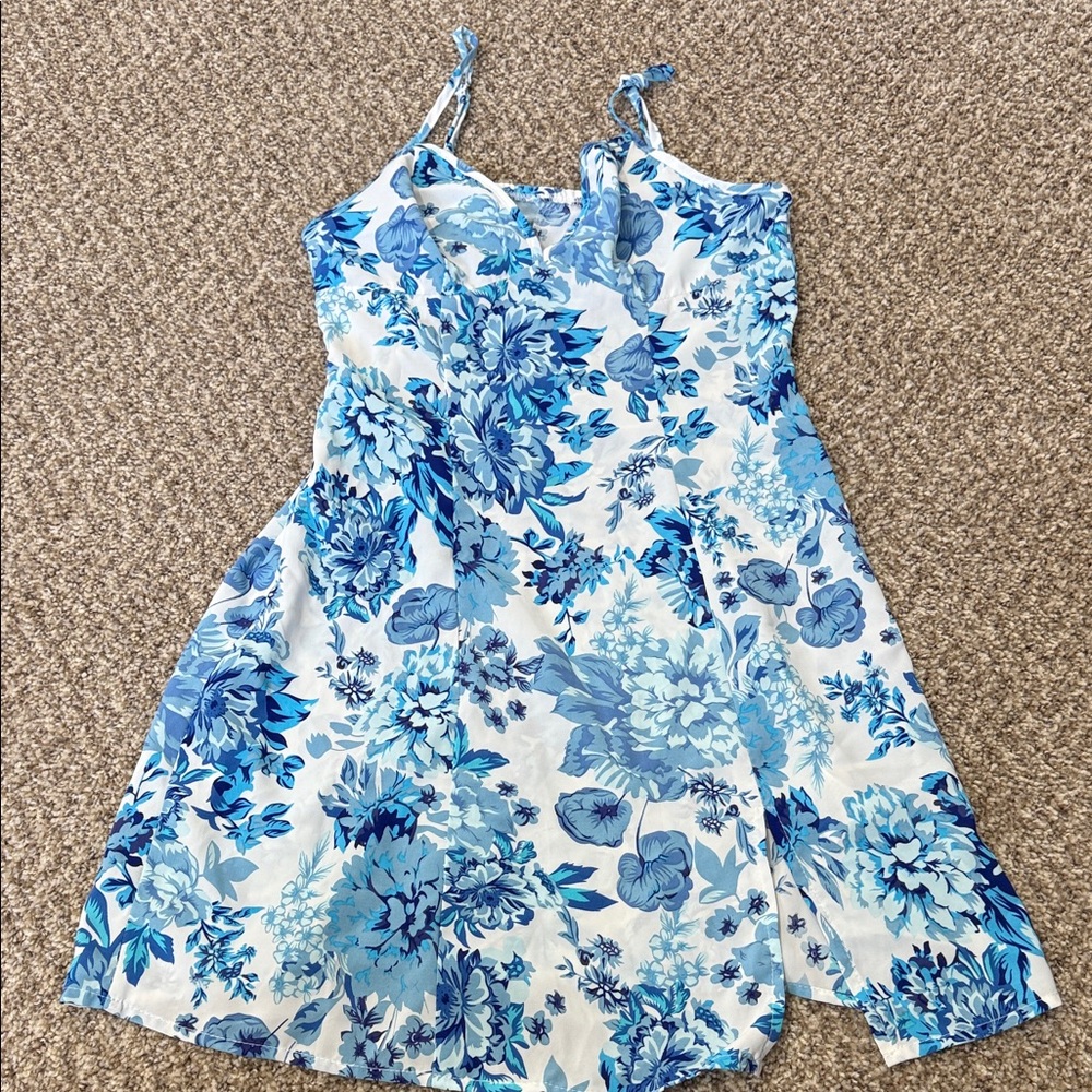 Floral Blue Dress
